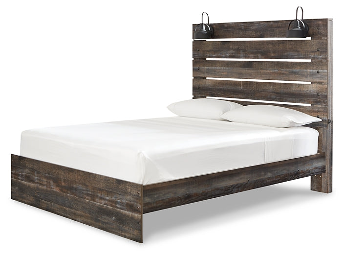 Drystan Panel Bed With Mirrored Dresser, Chest And Nightstand