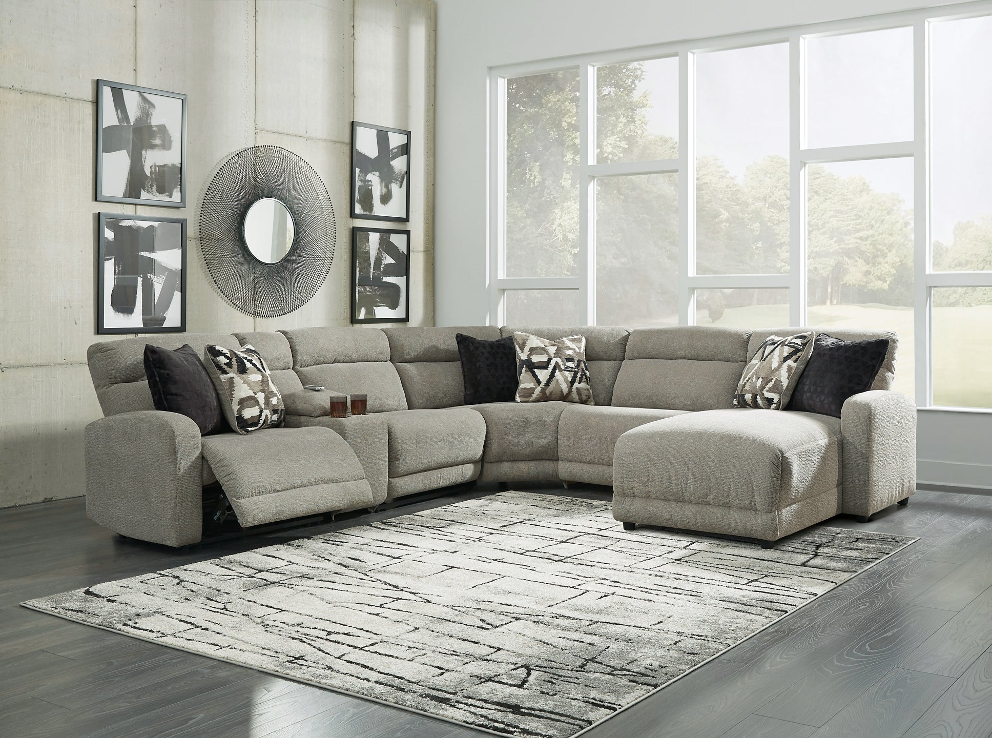 Colleyville 6-Piece Power Reclining Sectional with Chaise – Lower