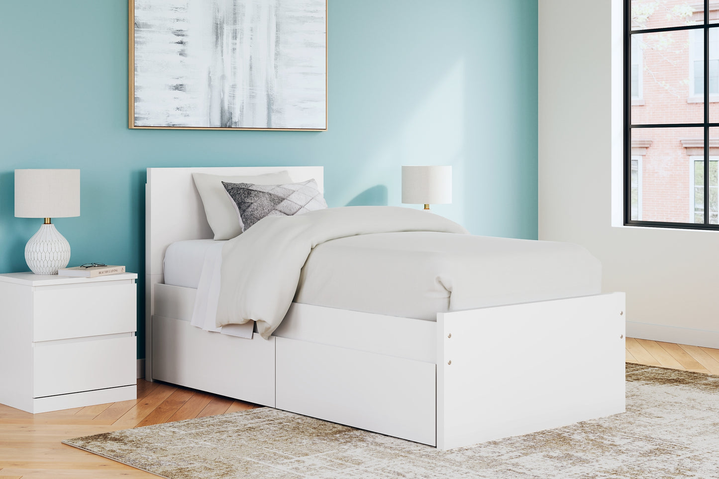 Onita Panel Platform Bed With 1 Side Storage