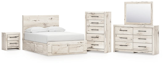 Lawroy Full Panel Storage Bed, Dresser, Mirror, Chest and Nightstand