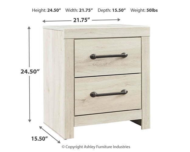 Cambeck Twin Panel Bed with Mirrored Dresser, Chest and Nightstand