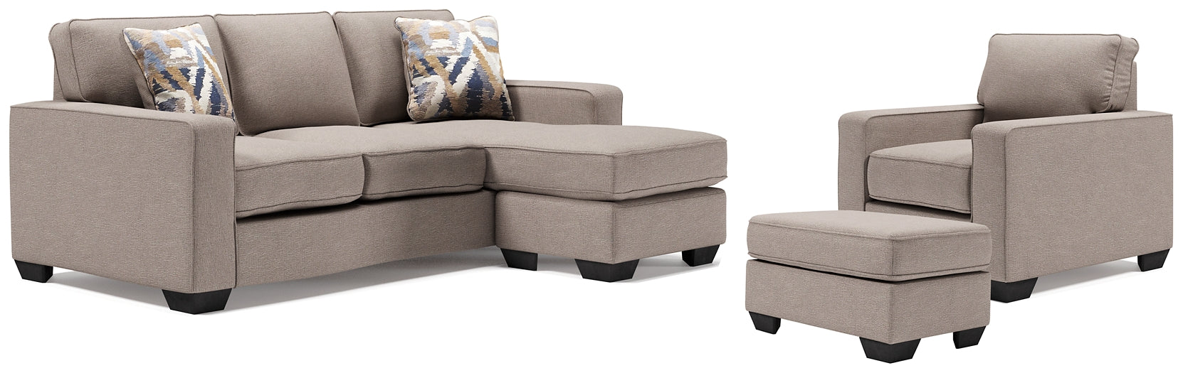 Greaves Ottoman - Stone Greaves Ottoman - Stone