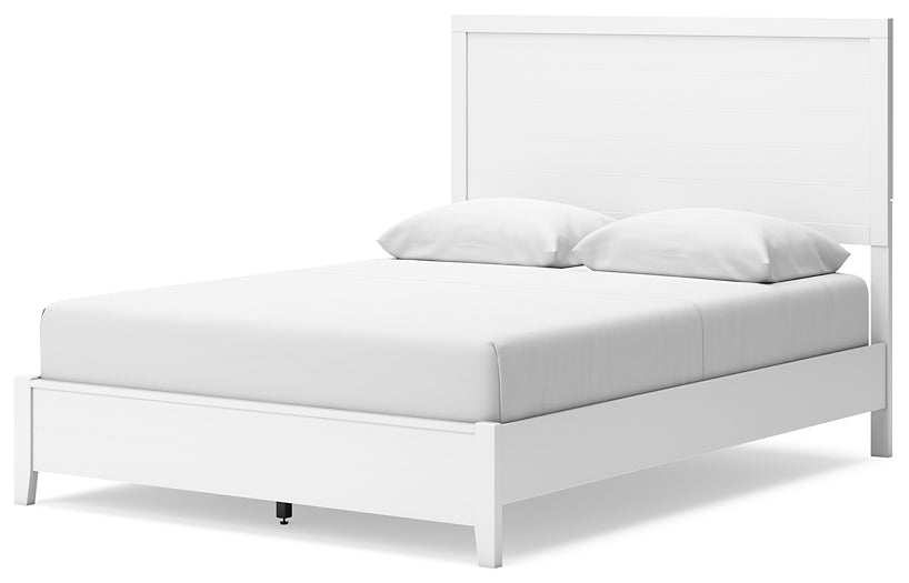 Binterglen Queen Panel Bed with Mirrored Dresser, Chest and 2 Nightstands