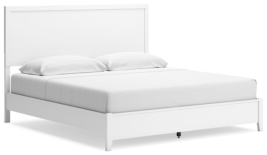 Binterglen King Panel Bed with Mirrored Dresser, Chest and 2 Nightstands