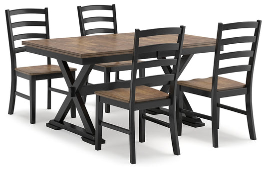 Wildenauer Dining Table and 4 Chairs
