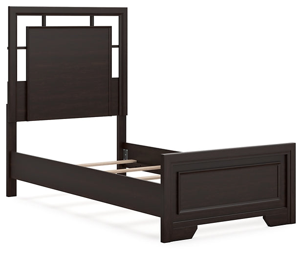 Covetown Twin Panel Bed with Dresser and Nightstand