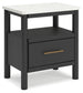 Cadmori Full Upholstered Panel Bed with Mirrored Dresser, Chest and Nightstand