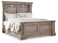 Blairhurst Queen Panel Bed with Mirrored Dresser and Chest