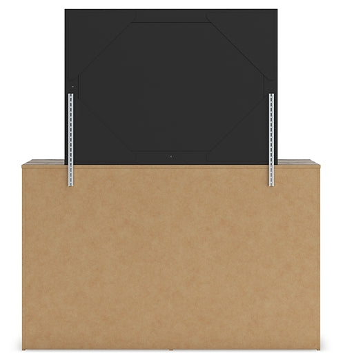 Graystorm Twin Panel Bed with Mirrored Dresser, Chest and Nightstand