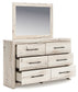 Lawroy Full Panel Bed with Mirrored Dresser and Chest