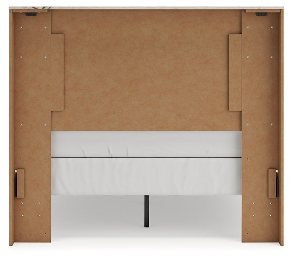Lawroy Full Panel Bed with Mirrored Dresser and Chest