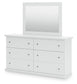 Bostwick Shoals Twin Panel Bed with Mirrored Dresser and Nightstand