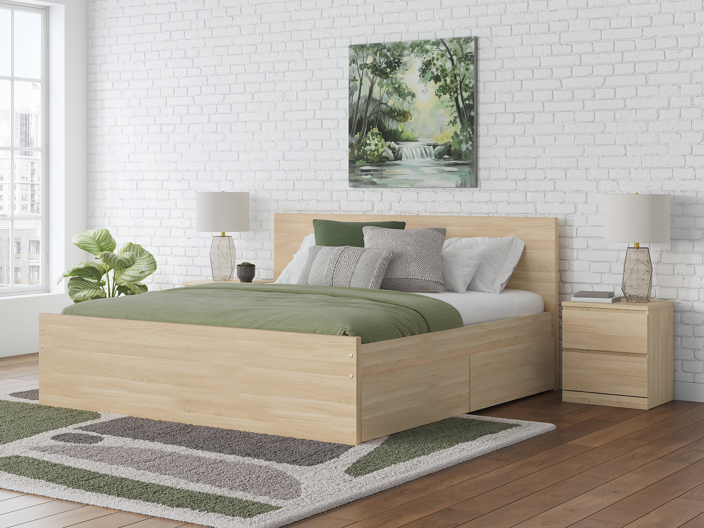 Onita Queen Panel Platform Bed with 2 Side Storage