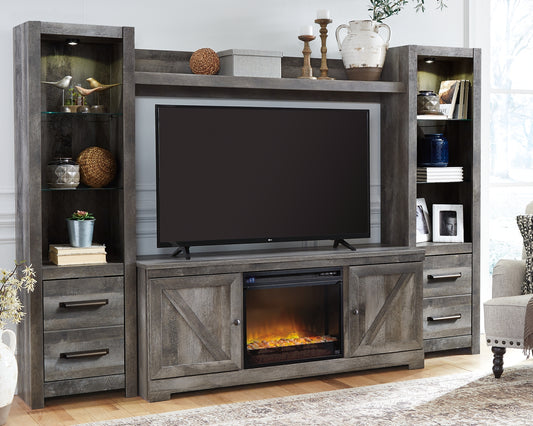 Wynnlow 4-Piece Entertainment Center with Electric Fireplace