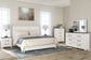 Gerridan King Panel Bed with Mirrored Dresser, Chest and Nightstand