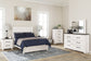 Gerridan Full Panel Bed with Mirrored Dresser, Chest and Nightstand