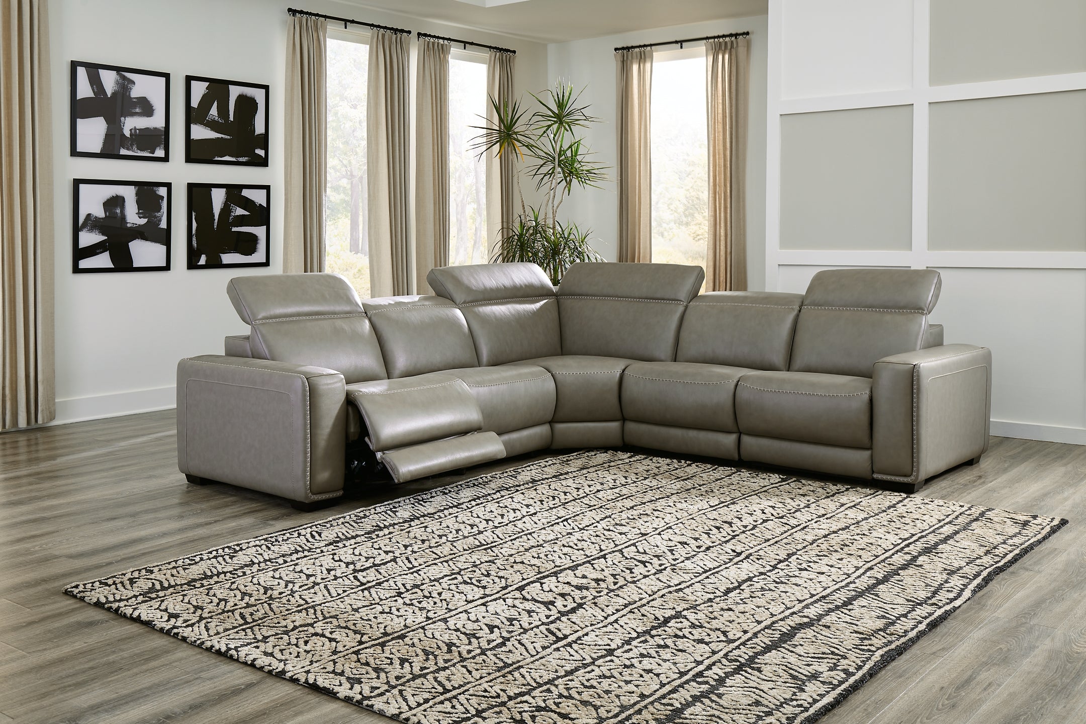 Correze 5 Piece Power Reclining Sectional Lower Valley Furniture